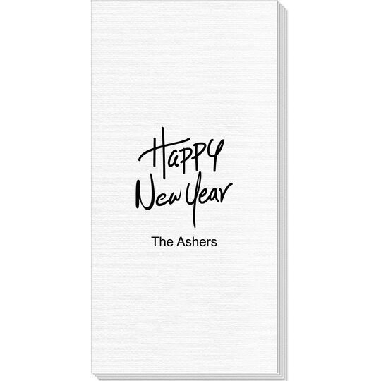 Fun Happy New Year Deville Guest Towels